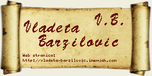 Vladeta Barzilović vizit kartica